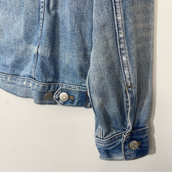Madewell The Boxy Crop Jean Jacket in Woodcourt Wash XS Preppy Classic Denim - Picture 10 of 14